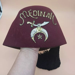 Vintage Shriners Fez Chapeau Feutre w Pin & Tassel Franc-Maçon Chapeau Maçonnique - Product Image 4
