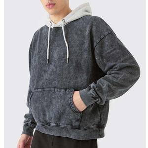 Sweat-shirts personnalisés en coton lourd sans cordon, pull vintage délavé, sweat-shirt pour homme, molleton français, sweat-shirt délavé à l'acide - Product Image 1