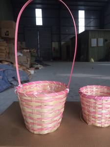 High Quality 100% Handmade Easter <b>Basket</b> <b>with</b> <b>Handle</b> Natural Bamboo Multi-Purpose Storage <b>Basket</b> Handicraft From Vietnam - Product Image 5