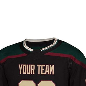 Camiseta de hockey sobre hielo de equipo personalizada camiseta de hockey sobre hielo multicolor ligera de manga larga con cuello de pico al por mayor - Product Image 3