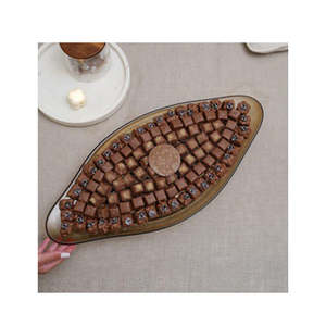 Bol à chocolat arabe fait à la main, écologique, sans BPA, de haute qualité, luxe, moderne, plat de service en métal noir martelé, fête, maison - Product Image 1