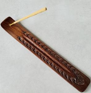 Bâtons d'encens en bambou naturel faits à la main de qualité supérieure support plat et attrape-cendres qualité indienne artisanale prix usine modèle No- 20 - Product Image 4