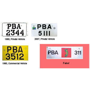 Placas de matrícula de coche reflectantes sublimación en relieve personalizadas de Tanzania - Product Image 3