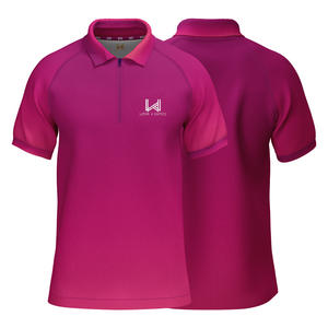 Wear4Games Chemise décontractée à manches courtes avec logo zippé sur le devant Tissu sergé de polyester/coton anti-rétrécissement sérigraphié pour hommes - Product Image 6