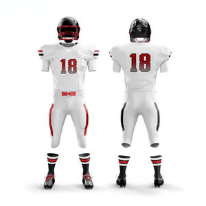 Venta al por mayor de alta calidad de los hombres de encargo de fútbol americano Jerseys transpirable diseño personalizado ropa deportiva equipo uniforme sublimado conjuntos - Product Image 1