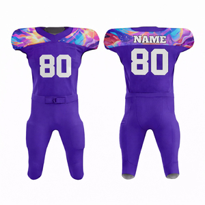 Uniforme de football américain rouge personnalisé 2026 avec motif flamme sur les épaules – Ensemble maillot personnalisable avec nom et numéro - Product Image 5