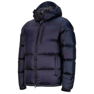 Blouson matelassé en toile enduite épaisse pour homme, style urbain, avec fermeture éclair longue, respirant, imperméable, col à capuche, idéal pour l'extérieur en hiver - Product Image 2