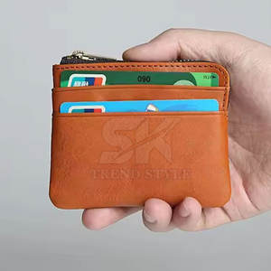 Portefeuille en cuir pour homme, petit format, populaire, avec fermeture éclair intégrale, excellent rapport qualité-prix - Product Image 5