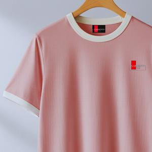 Camiseta Casual Básica de Cuello Alto para Hombre, Camiseta de Manga Corta con Cuello Redondo de Algodón Suave, Transpirable, Ecológica, de Corte Holgado, con Logotipo Personalizado - Product Image 4