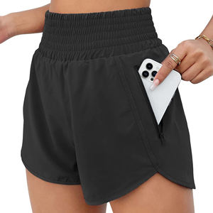 กางเกงขาสั้นผ้าคอตตอนสำหรับไปยิมของผู้หญิงกางเกงขาสั้นสองชั้นระบายอากาศลำลองใหม่ล่าสุด2024โลโก้ออกแบบได้ตามต้องการ - Product Image 3