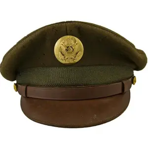 Individuelles gesticktes Logo schwarzer Offizier-Spitzenkronen-Mütze Kapitänsoffizier-Mütze Ritter Templar schwarze Pfeilkrone