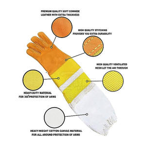 Gants d'apiculture pour hommes au design personnalisé Gants d'apiculture à faible quantité minimale de commande Les adultes utilisent des gants d'apiculture - Product Image 6