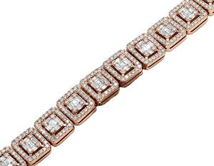 New Arrival Hip Hop S925 <b>Silver</b> Baguette VVS Moissanite Diamond Iced Out <b>Bracelet</b> For Men - Product Image 2
