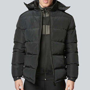 OEM vente en gros nouveaux modèles 2024 doudoune stylé personnalisé hommes coupe-vent manteau d'hiver veste matelassée vêtements d'extérieur couleur noire - Product Image 4