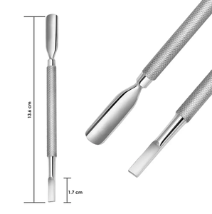 Empujadores de uñas para cutículas de alta calidad, más vendidos, cuchara, limpiador de uñas, juegos de empujadores de limpieza de uñas para cutículas de acero inoxidable de doble cara - Product Image 3