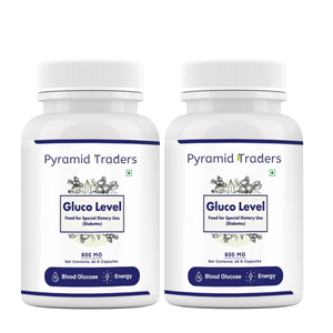 Gluco Level 800mg 60 Cápsulas Regula el Nivel de Azúcar Purificación de Sangre Paquete de 2 Suplementos Nutracéuticos - Product Image 1