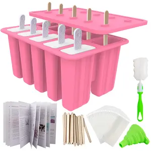 Tự chế POPSICLES khuôn hình dạng Silicone đông lạnh Ice Popsicle Ice-Lolly Maker cấp thực phẩm BPA miễn phí với sorbet maker gậy