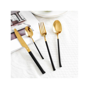 Ensemble de couverts en acier Design moderne poignée en résine ensemble de couverts couverts en acier miroir ustensiles de cuisine thé de table logo personnalisé - Product Image 3