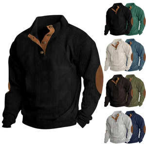 Veste d'extérieur pour homme Chemise pull décontractée à manches longues Sweat-shirt d'extérieur - Product Image 6