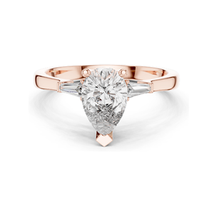Bague en diamant de laboratoire de 1,39 carat en forme de poire pour femme, clarté VVS-VS EF, or 18 carats, 14 carats, 10 carats et argent 925, rose, jaune, blanc - Product Image 2