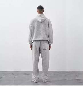 Hombres al por mayor de manga larga de desgaste Casual Hombres ácido lavado chándal personalizado Hombres ácido lavado chándales - Product Image 2