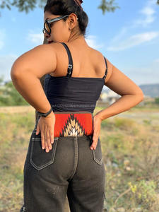 Bolso de mano de cuero de tela azteca occidental, monederos multicolores para mujer, carteras multiusos de cuero acolchado azteca únicas, novedad - Product Image 4