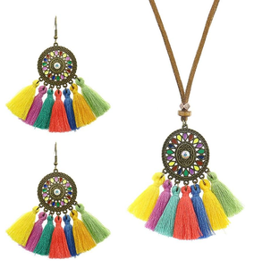Collier à pompons Boho de la plus haute qualité pour femmes et filles collier ajustable brillant poli à un coût raisonnable - Product Image 6