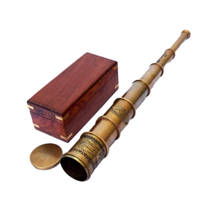 Cổ điển spyglass cầm tay bằng một mắt phạm vi hải lý Kính thiên văn với giá bán buôn Kính thiên văn bằng đồng biển cổ điển với hộp gỗ - Product Image 2
