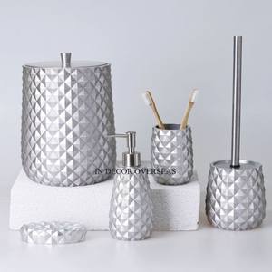 Ensembles d'accessoires de salle de bain pour la maison et l'hôtel en nid d'abeille de couleur noire de la meilleure qualité - Product Image 3