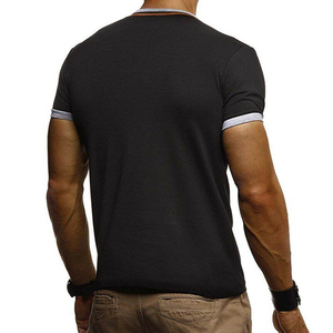 Hauts de jogging de sport pour hommes Casual Muscle Jogger Slim Fit Summer V Neck T-shirts - Product Image 5