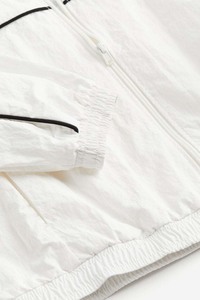 High Quality 100% Nylon Lightweight Full Zip Oversized <b>Mens</b> Crinkle Windbreaker <b>Reflective</b> Stripes Nylon <b>Jacket</b> - Product Image 6