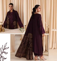 Gaun Kulit Peach Berkualitas Tinggi Anti Kusut Tahan Lama Desain Terbaru untuk Wanita, Gaya Salwar India Pakistan untuk Musim Dingin, Grosir