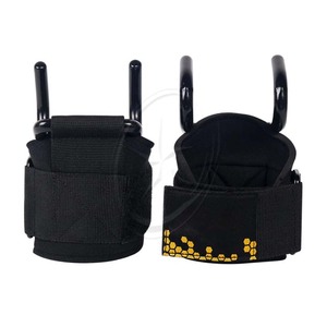 Muñequeras Empuñaduras Muñequera Guantes Ganchos Etiqueta privada Levantamiento de pesas personalizado Entrenamiento Fitness Gancho Gimnasio Soporte de levantamiento de pesas - Product Image 1
