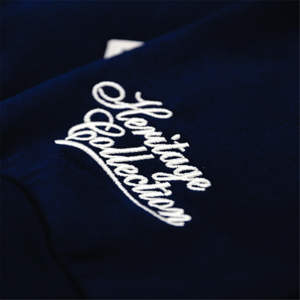 Custom Logo 60% Cotton 40% Polyester 350 gsm <b>Fleece</b> Chenille Embroidery <b>Navy</b> Blue CAGH Pullover Hoodie - Product Image 5