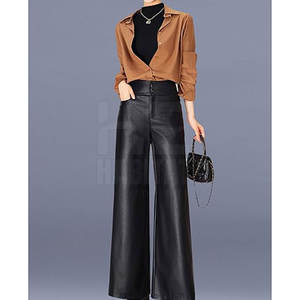 Pantalones de Cuero Elegantes para Mujer, Material de Cuero Premium, Duraderos y Transpirables, Pantalones de Cuero con Estilo para Mujer - Product Image 3