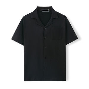Direct from Factory Classic <b>Men's</b> Cotton <b>Cuban</b> Collar <b>Shirts</b> Short Sleeve Custom Logo <b>Men's</b> Cotton <b>Cuban</b> Collar <b>Shirts</b> - Product Image 2