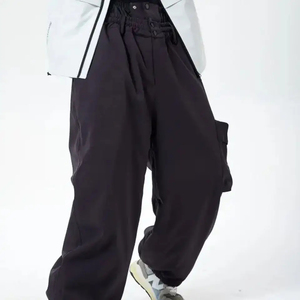Pantalon de ski thermique imperméable, coupe-vent, respirant, écologique, taille haute, boutonné, grande taille, pour homme et femme, sports d'hiver, neige - Product Image 4
