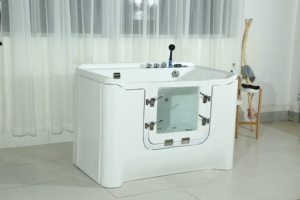 <span class=keywords><strong>Baignoire</strong></span> Spa <span class=keywords><strong>Rectangulaire</strong></span> Moderne Autoportante pour Chiens avec Ozone et Massage par Air, Écologique, Idéale pour Appartement - Product Image 2