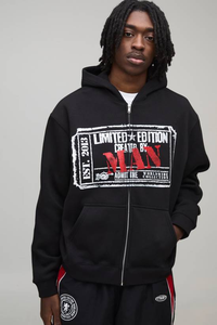 Sudadera con Capucha y Cremallera para Hombre, 100% Algodón, 310 g/m², con Logotipo Personalizado Bordado, Estilo Urbano, Mangas Acanaladas, Resistente al Viento, Transpirable y Ecológica - Product Image 4