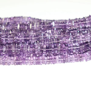 Cuentas de amatista de Brasil, lisas, cuadradas, amatista, Heishi, lisas, fabricación de joyas - Product Image 1