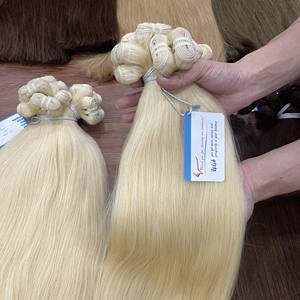 Extensiones de Cabello en Trama, Cabello Humano Remy Vietnamita, Doble Trama, Alta Calidad, Color Rubio Natural - Product Image 1