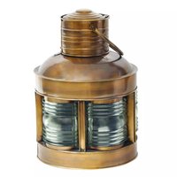 Lanterne suspendue en métal de style nautique en laiton antique, lampe à huile décorative pour la maison, style mariage et Noël, design artistique multifonctionnel