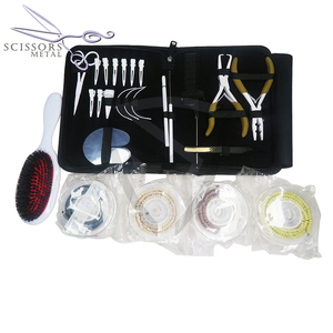 Alicates de extensión de cabello de dos orificios de acero inoxidable plateado de alta calidad con logotipo personalizado, precio al por mayor, herramientas de extensión de cabello - Product Image 3