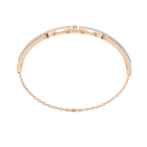 Magnifique bracelet et jonc en or 18 carats avec diamants de laboratoire, accessoire de bijouterie luxueux - Product Image 3