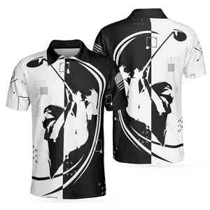 Polyester sublimation polo hommes tissu de contrôle de l'humidité doux confortable conception flexible adapté pour le golf ou les vêtements de travail - Product Image 2