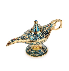 Lampe de légende magique vintage Aladdin Genie pour décoration de table de mariage à la maison lampe d'accessoires de costume arabe classique rare à collectionner - Product Image 1