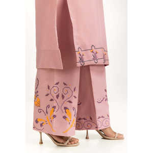 Ensemble décontracté brodé Dobby IPST-44809-B pour femme, haut à manches courtes et jupe au-dessus du genou, taille XS/XS, pour le printemps/été - Product Image 5