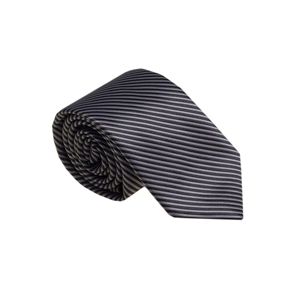 Accesorio y corbatas elegantes a rayas grises y negras - Product Image 1