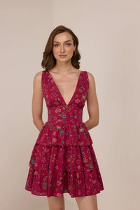 Mini Vestido corto de algodón indio hecho a mano, ropa de fiesta y verano para mujer con estilo, regalo de boda personalizado para novia - Product Image 4