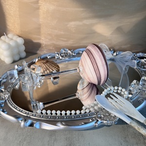 Gobelets élégants en coquille de coquillage rustique vintage faits à la main, compatibles lave-vaisselle, pour la maison, le bar, verres à vin en coquille de conque, décoration - Product Image 3